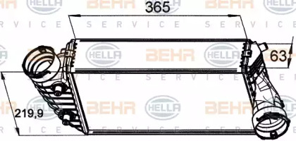 Теплообменник BEHR HELLA SERVICE 8ML 376 765-451