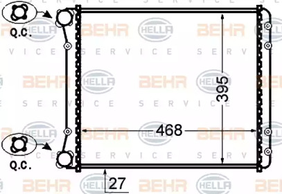 Теплообменник BEHR HELLA SERVICE 8MK 376 766-281