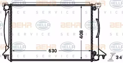 Теплообменник BEHR HELLA SERVICE 8MK 376 766-344