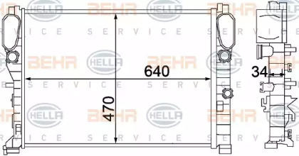 Теплообменник BEHR HELLA SERVICE 8MK 376 769-781