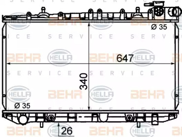 Теплообменник BEHR HELLA SERVICE 8MK 376 771-001