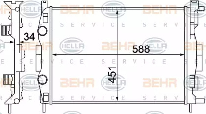 Теплообменник BEHR HELLA SERVICE 8MK 376 772-041