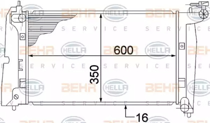 Теплообменник BEHR HELLA SERVICE 8MK 376 773-631