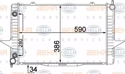 Теплообменник BEHR HELLA SERVICE 8MK 376 774-201