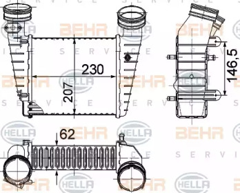 Теплообменник BEHR HELLA SERVICE 8ML 376 776-611