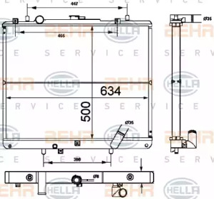 Теплообменник BEHR HELLA SERVICE 8MK 376 787-111