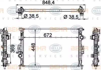 Теплообменник BEHR HELLA SERVICE 8MK 376 787-121