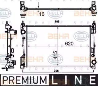 Теплообменник BEHR HELLA SERVICE 8MK 376 788-781