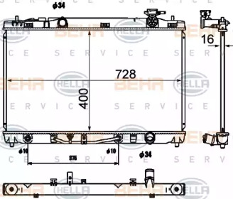 Теплообменник BEHR HELLA SERVICE 8MK 376 790-201