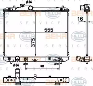 Теплообменник BEHR HELLA SERVICE 8MK 376 790-231