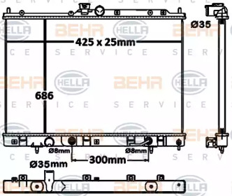 Теплообменник BEHR HELLA SERVICE 8MK 376 790-341