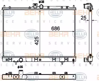 Теплообменник BEHR HELLA SERVICE 8MK 376 790-361