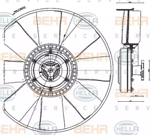 Вентилятор BEHR HELLA SERVICE 8MV 376 791-281