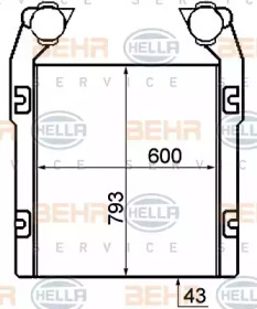 Теплообменник BEHR HELLA SERVICE 8ML 376 792-031