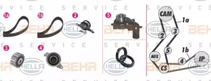 Комплект водяного насоса / зубчатого ремня BEHR HELLA SERVICE 8MP 376 806-801