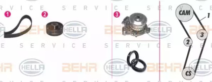 Комплект водяного насоса / зубчатого ремня BEHR HELLA SERVICE 8MP 376 807-841