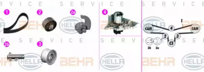 Комплект водяного насоса / зубчатого ремня BEHR HELLA SERVICE 8MP 376 816-851