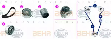 Комплект водяного насоса / зубчатого ремня BEHR HELLA SERVICE 8MP 376 817-851