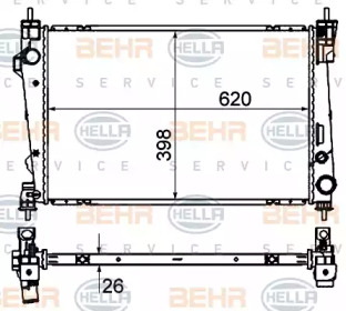 Теплообменник BEHR HELLA SERVICE 8MK 376 900-034