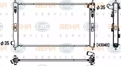 Теплообменник BEHR HELLA SERVICE 8MK 376 900-681