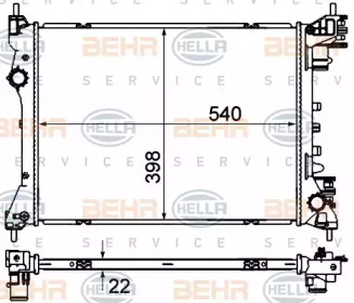 Теплообменник BEHR HELLA SERVICE 8MK 376 901-394