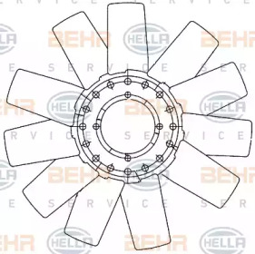 Рабочее колесо вентилятора BEHR HELLA SERVICE 8MV 376 906-641