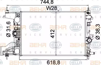 Теплообменник BEHR HELLA SERVICE 8MK 376 910-241