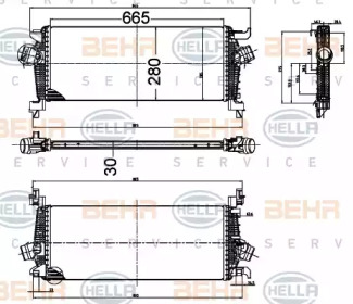 Теплообменник BEHR HELLA SERVICE 8ML 376 988-414