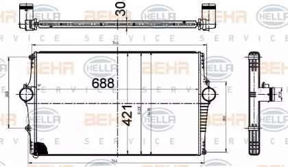 Теплообменник BEHR HELLA SERVICE 8ML 376 988-564