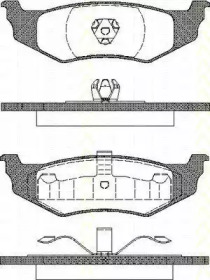 Комплект тормозных колодок TRISCAN 8110 10521