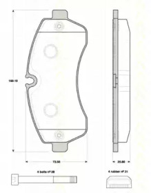 Комплект тормозных колодок TRISCAN 8110 10560