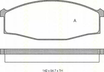 Комплект тормозных колодок TRISCAN 8110 14007