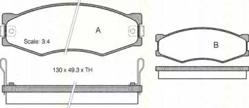 Комплект тормозных колодок TRISCAN 8110 14103