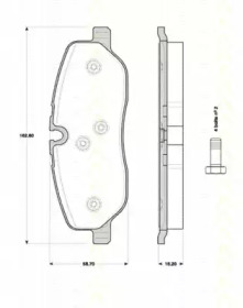 Комплект тормозных колодок TRISCAN 8110 17025