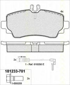 Комплект тормозных колодок TRISCAN 8110 23022