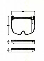 Комплект тормозных колодок TRISCAN 8110 23040