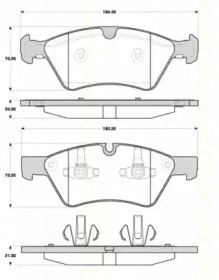 Комплект тормозных колодок TRISCAN 8110 23051