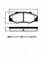 Комплект тормозных колодок TRISCAN 8110 25023