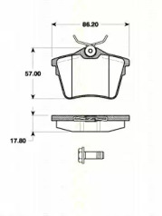 Комплект тормозных колодок TRISCAN 8110 28036