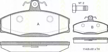 Комплект тормозных колодок TRISCAN 8110 29007