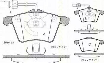 Комплект тормозных колодок TRISCAN 8110 29026