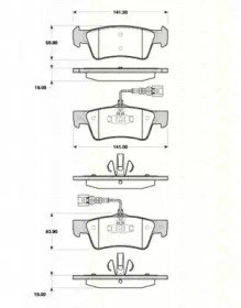 Комплект тормозных колодок TRISCAN 8110 29060