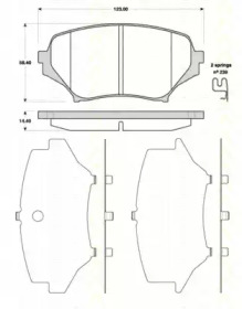 Комплект тормозных колодок TRISCAN 8110 50025