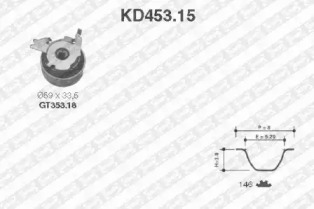 Ременный комплект SNR KD453.15