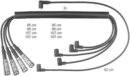 Комплект электропроводки BERU ZEF463