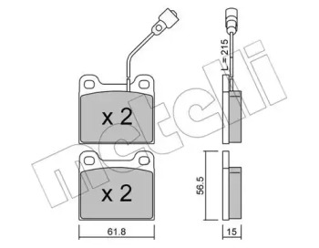 Комплект тормозных колодок METELLI 22-0003-2