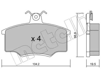 Комплект тормозных колодок METELLI 22-0024-0