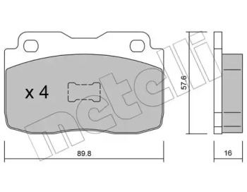 Комплект тормозных колодок METELLI 22-0028-0