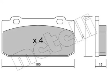 Комплект тормозных колодок METELLI 22-0040-0