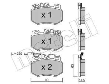 Комплект тормозных колодок METELLI 22-0049-1